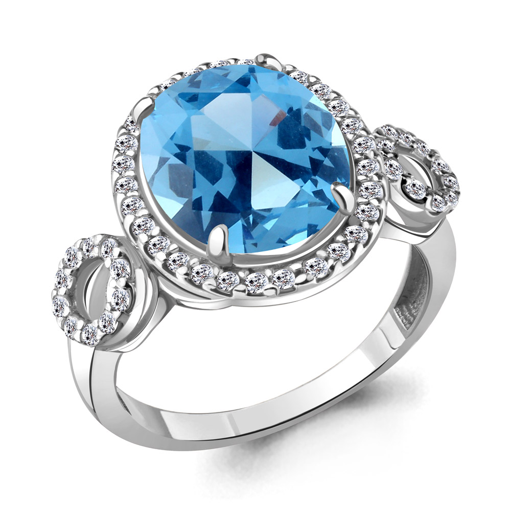 

Кольцо из серебра с топазом р. 19,5 Aquamarine 6916892А_925_р, 6916892А_925_р