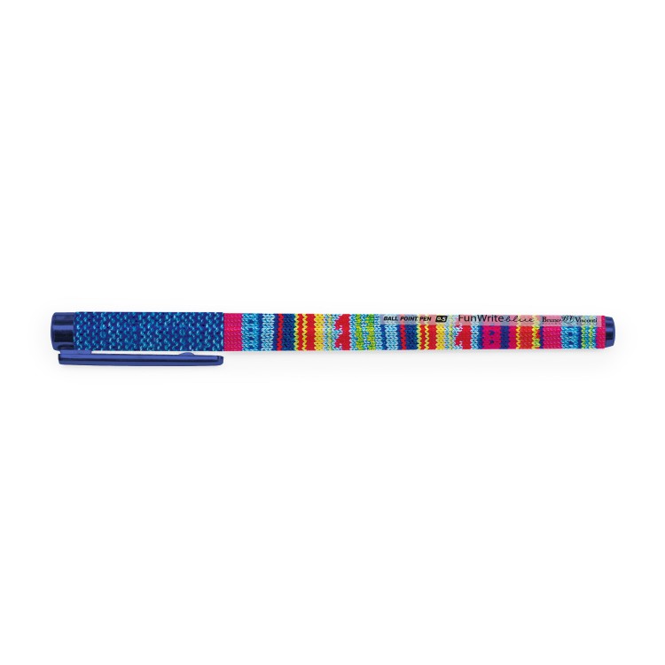 фото Ручка шариковая brunovisconti funwrite. модный свитер 20-0212/18, 0,5 мм, синяя, 1 шт.