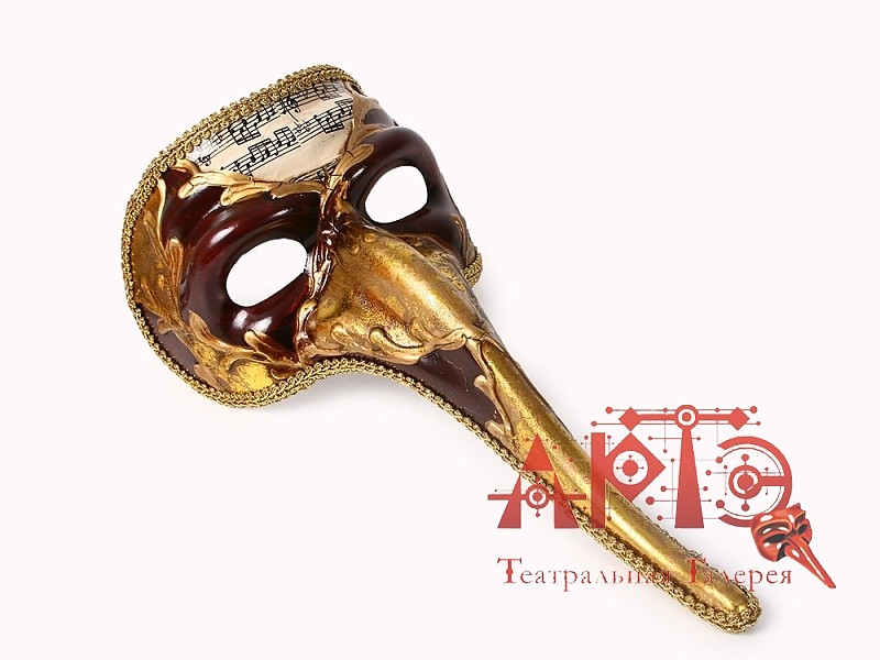 Маска с носом Мелодия Коричневый-Золотой гейтор трикотажный труба маска бафф ray коричневый