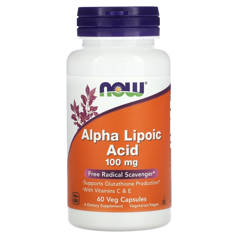 Альфа-липоевая кислота NOW Alpha Lipoic Acid 100мг 60 капсул