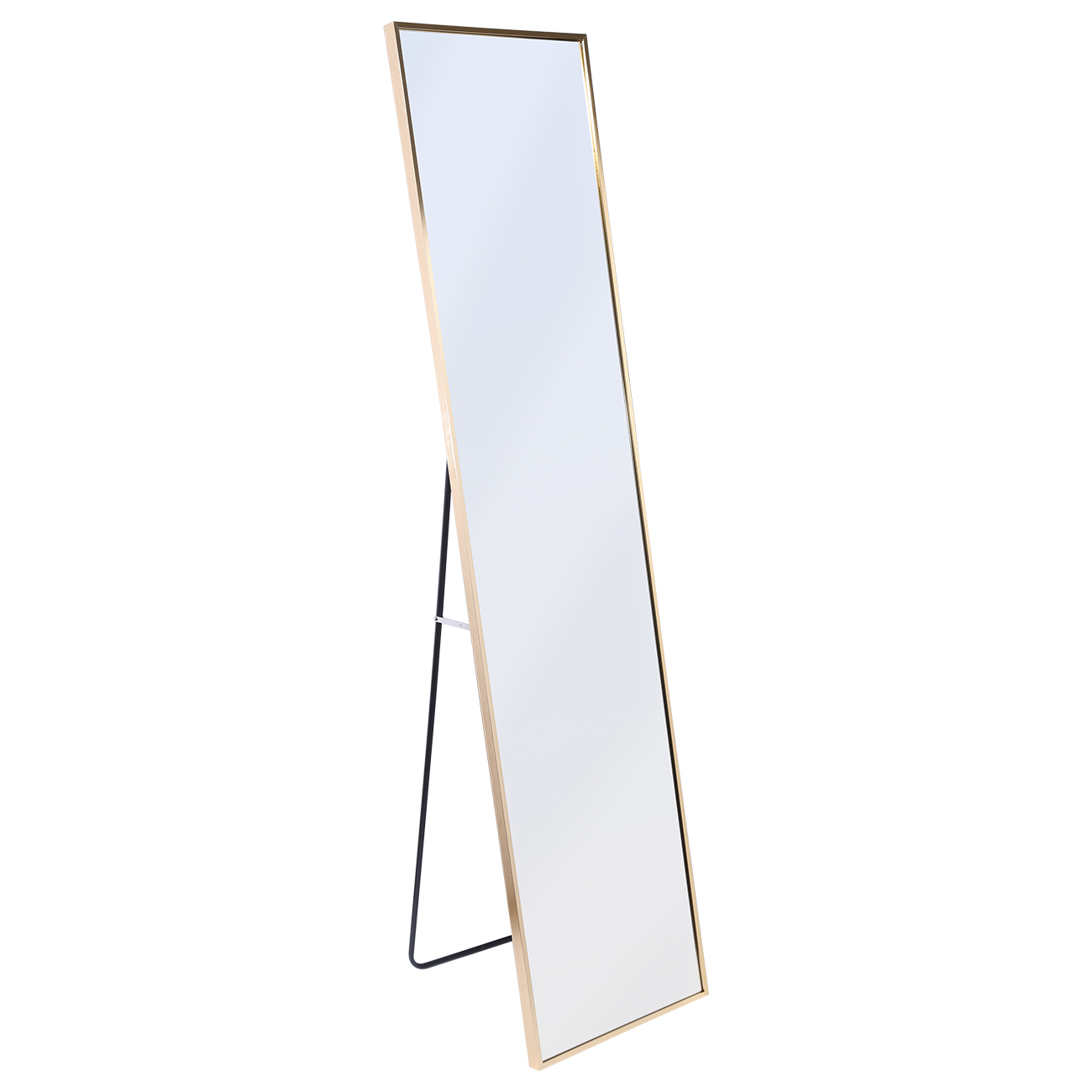 Зеркало напольное 35x150 см металл прямоугольное золотистое Trend