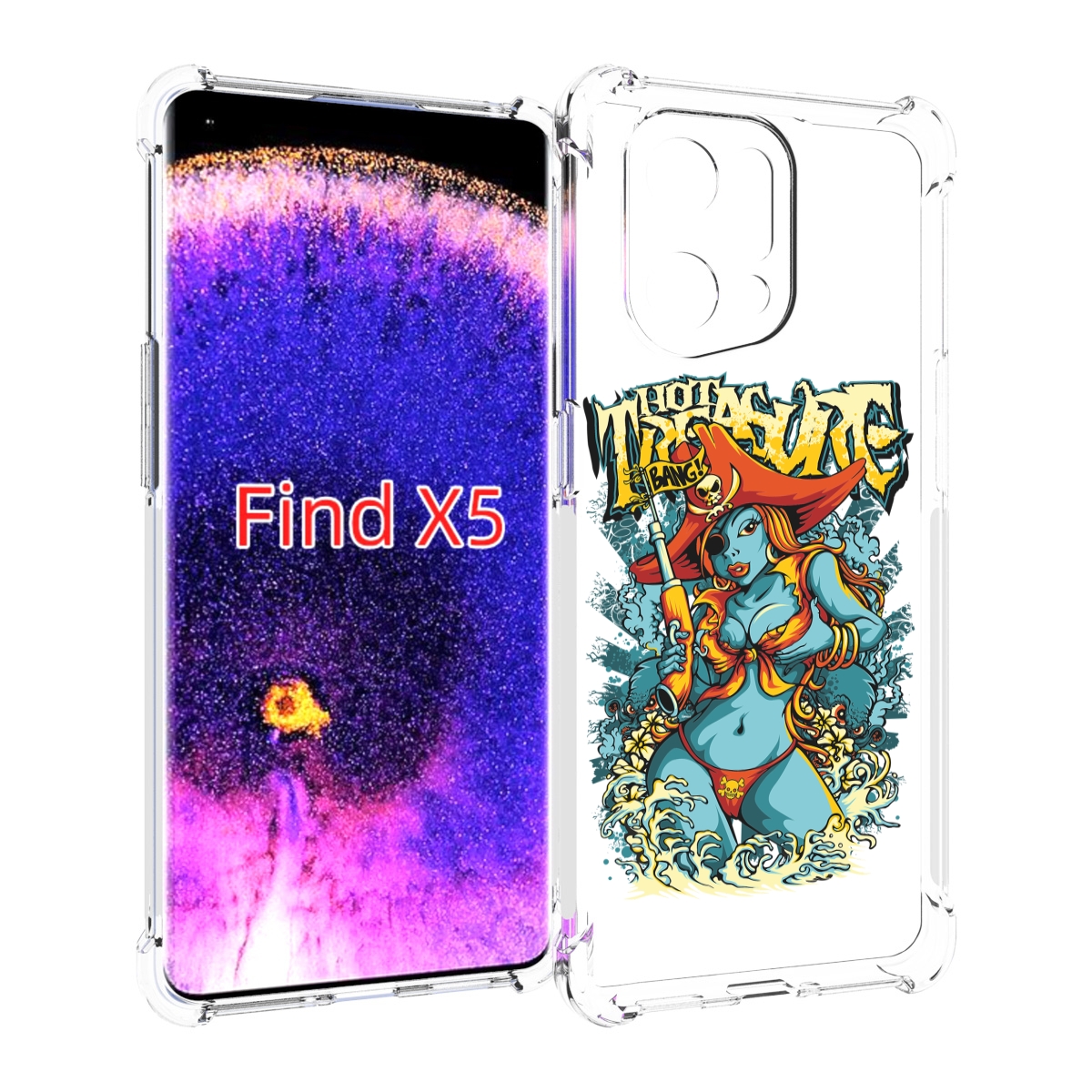 

Чехол MyPads нарисованная синяя девушка комикс для Oppo Find X5, Прозрачный, Tocco