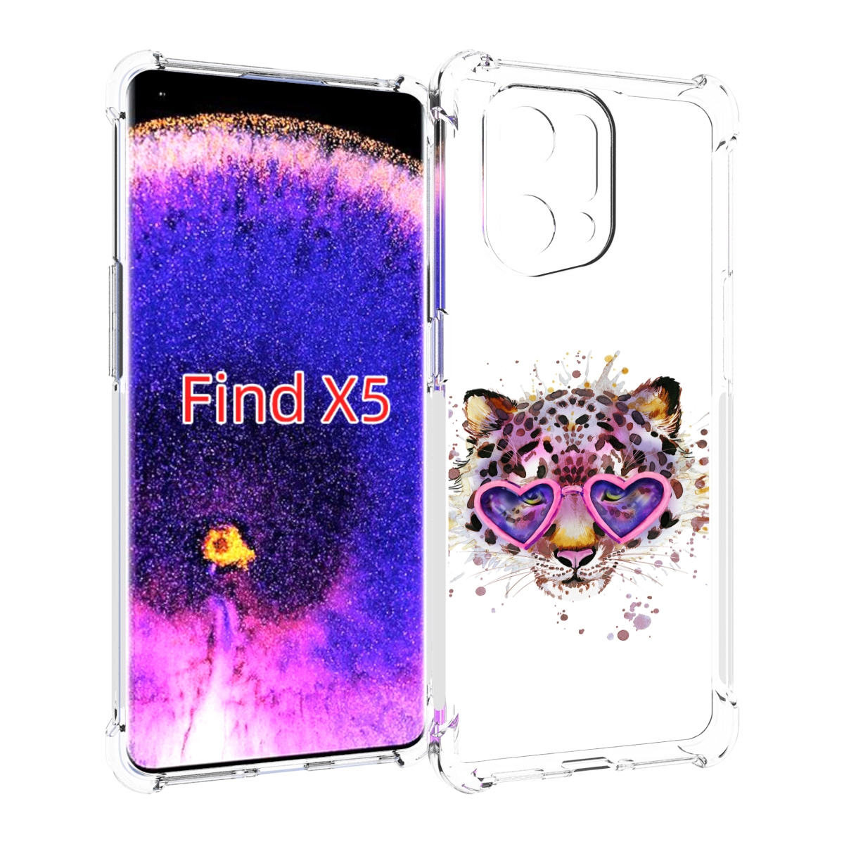 

Чехол MyPads модный леопард для Oppo Find X5, Прозрачный, Tocco