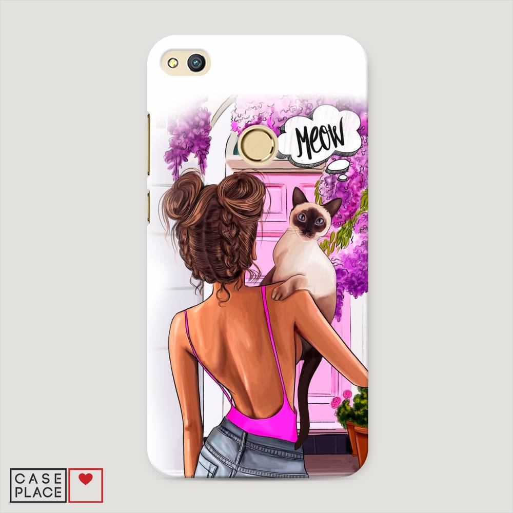 

Чехол Awog "Девушка с кошкой" для Honor 8 Lite, 63920-5