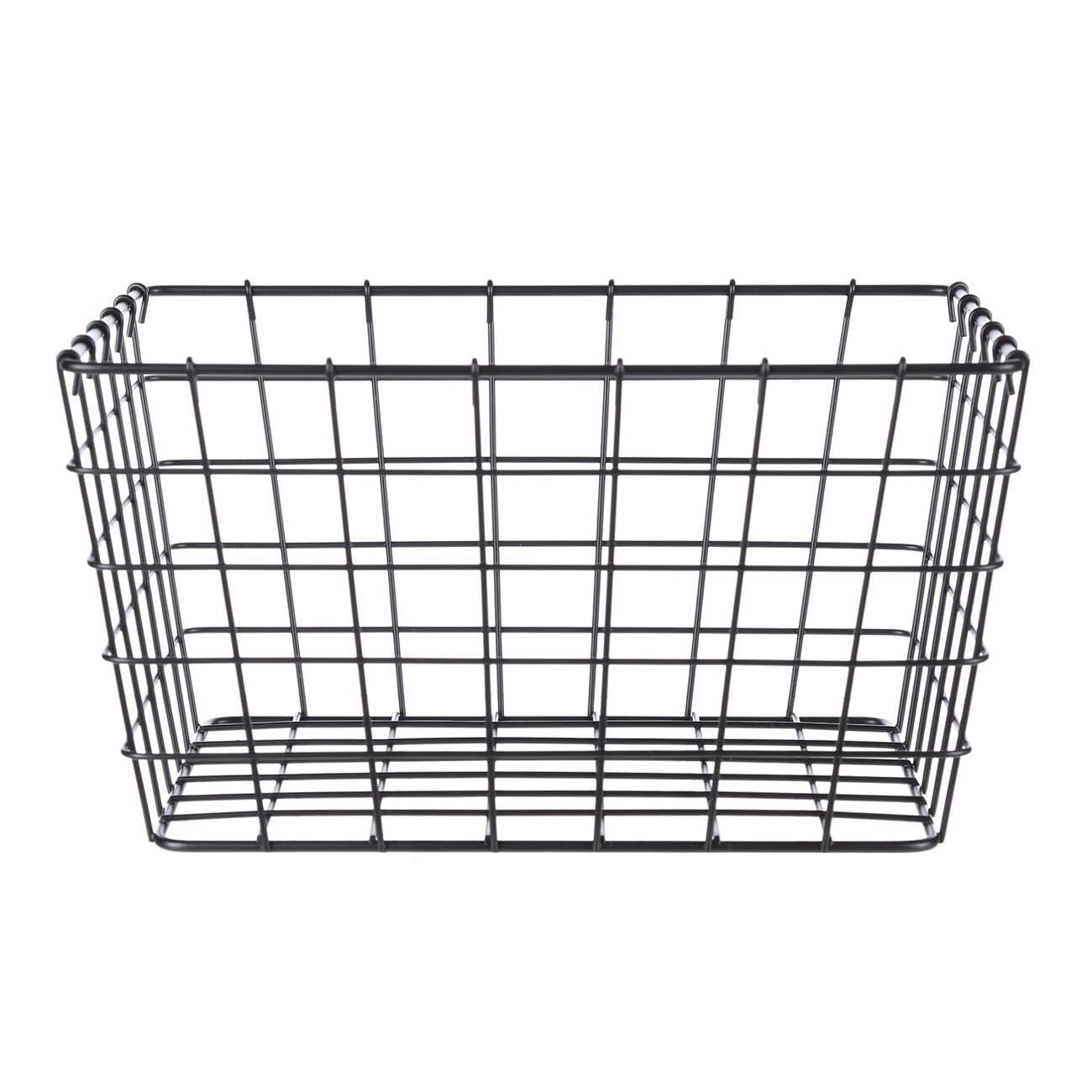 

Корзина для xранения 26x19x14 см металл прямоугольная черная Twist black