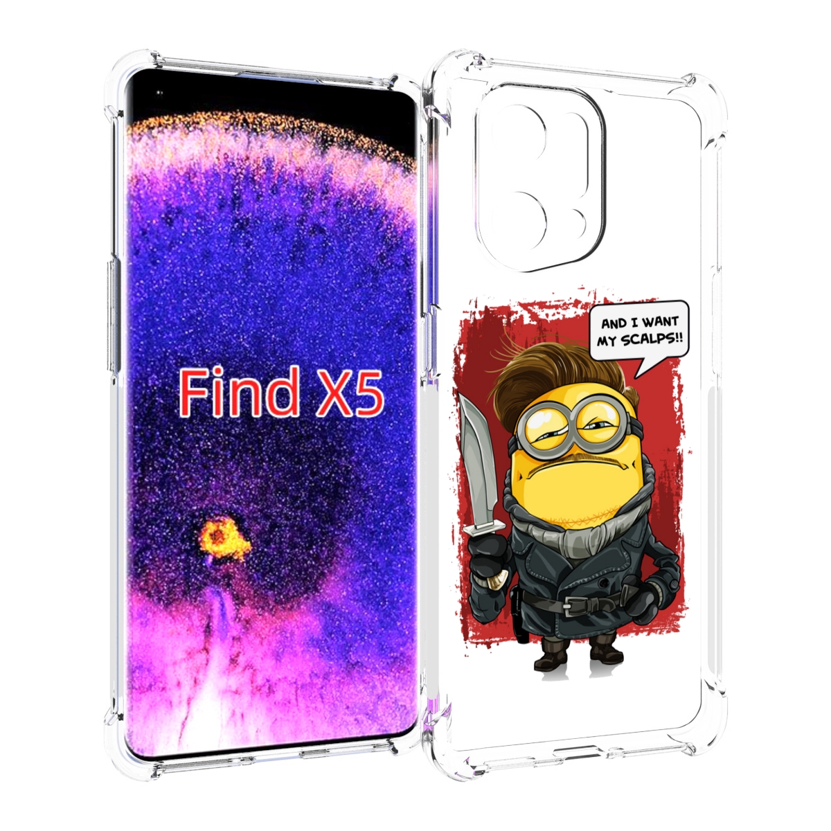 

Чехол MyPads миньон убийца для Oppo Find X5, Прозрачный, Tocco