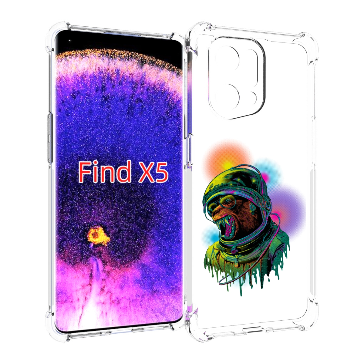 

Чехол MyPads медведь космонавт для Oppo Find X5, Прозрачный, Tocco