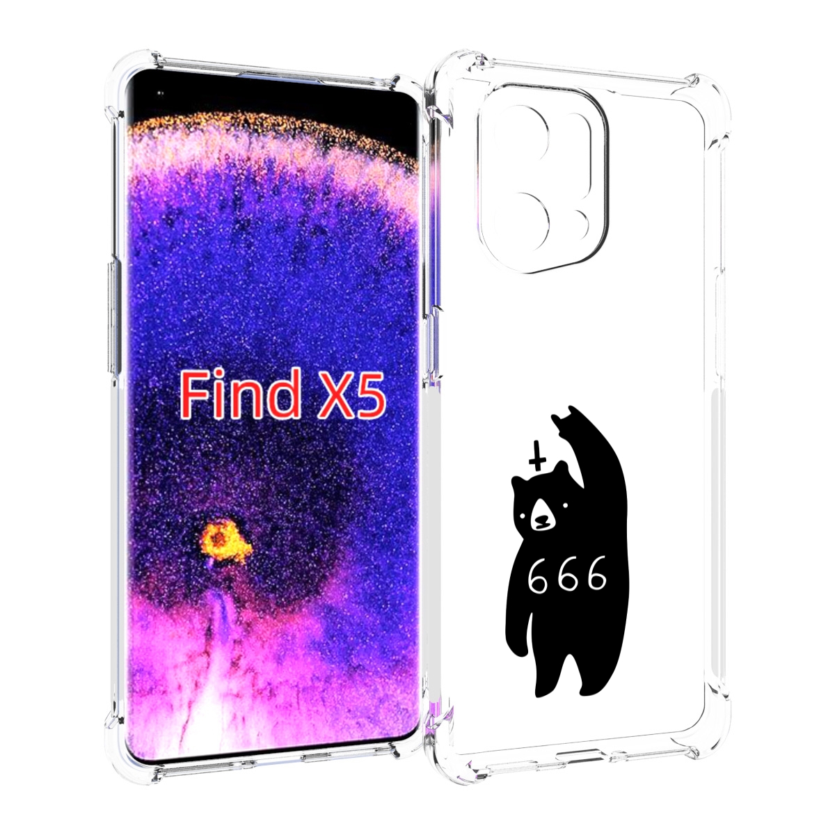 

Чехол MyPads медведь 666 для Oppo Find X5, Прозрачный, Tocco
