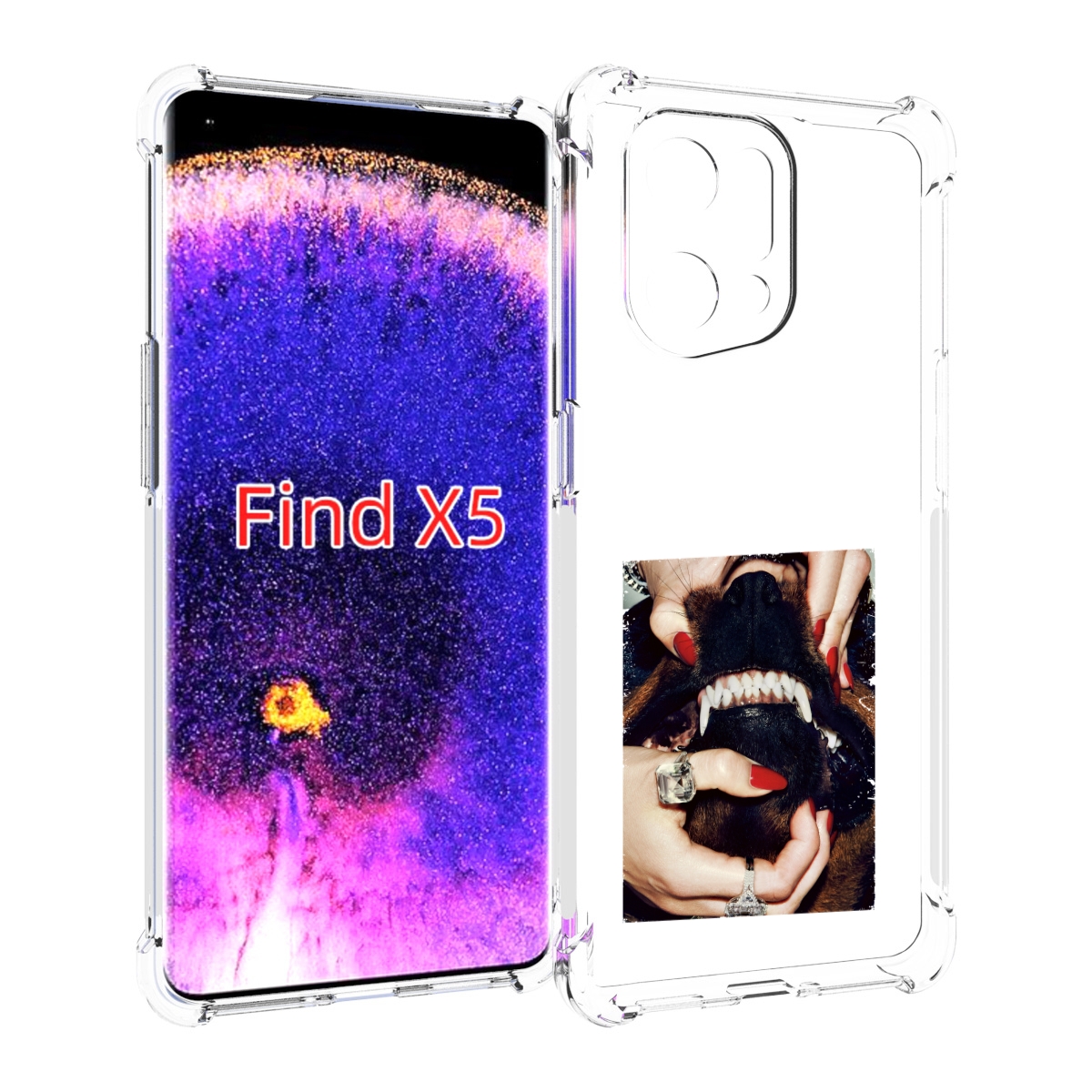 

Чехол MyPads маникюр для Oppo Find X5, Прозрачный, Tocco