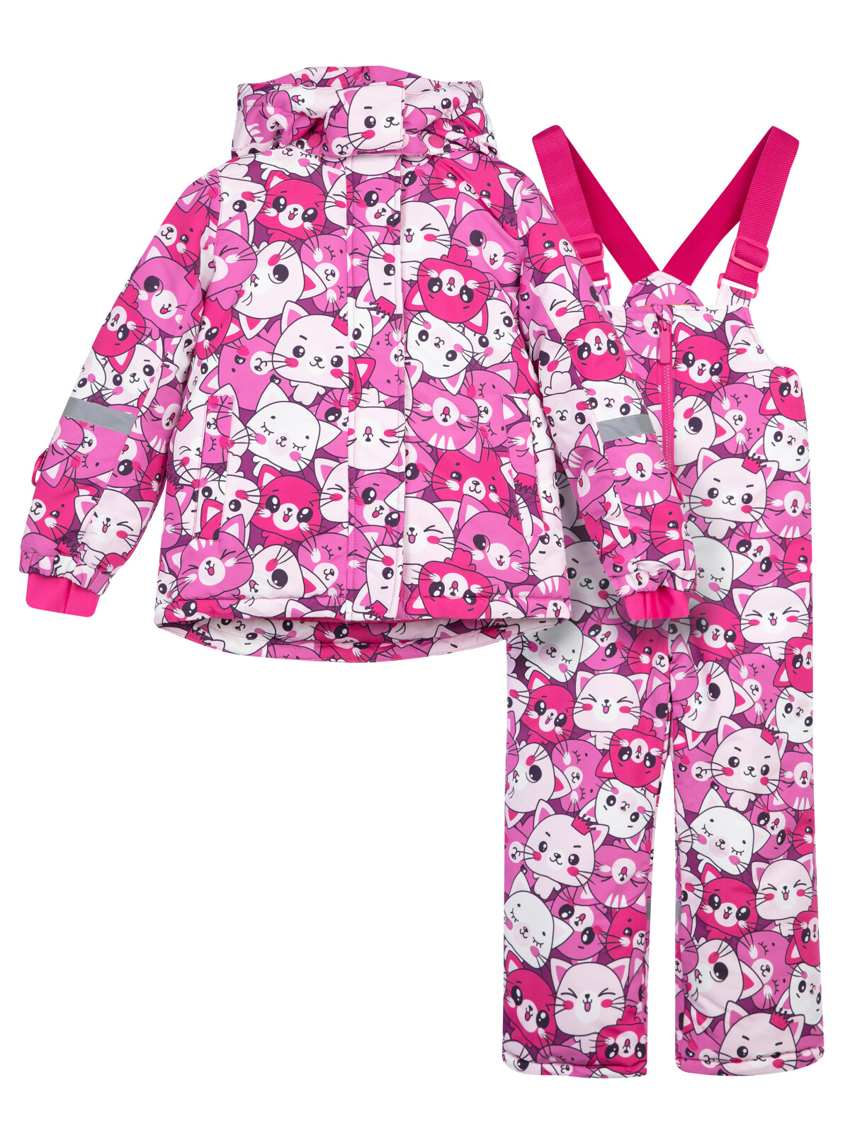 Комплект для девочек PlayToday: куртка, полукомбинезон, цветной, 122