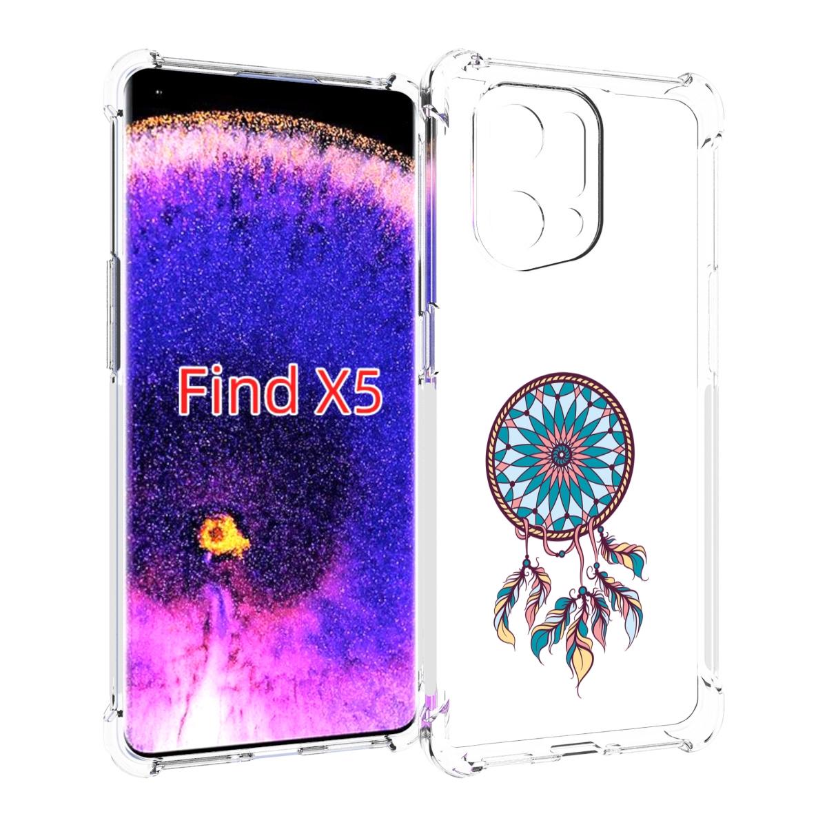 

Чехол MyPads ловец снов синий для Oppo Find X5, Прозрачный, Tocco