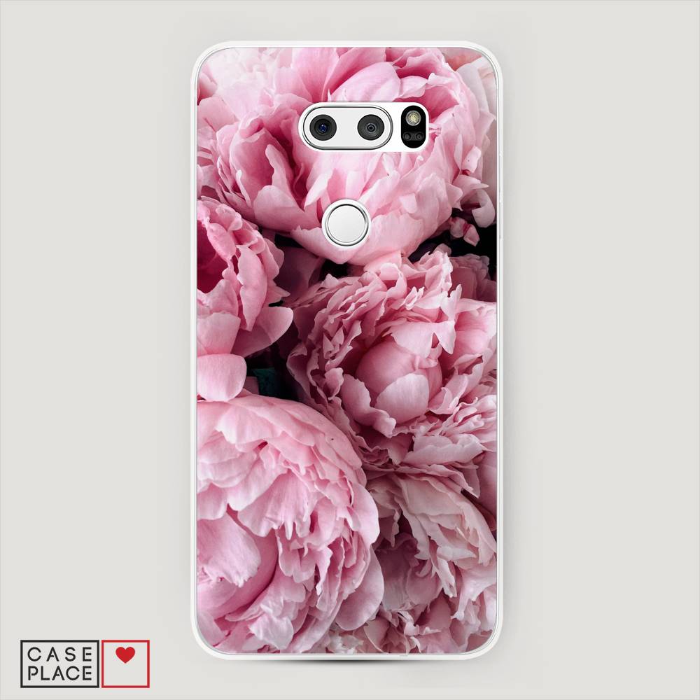 

Чехол Awog на LG V35 ThinQ "Нежные пионы", Розовый;черный;белый, 83650-8