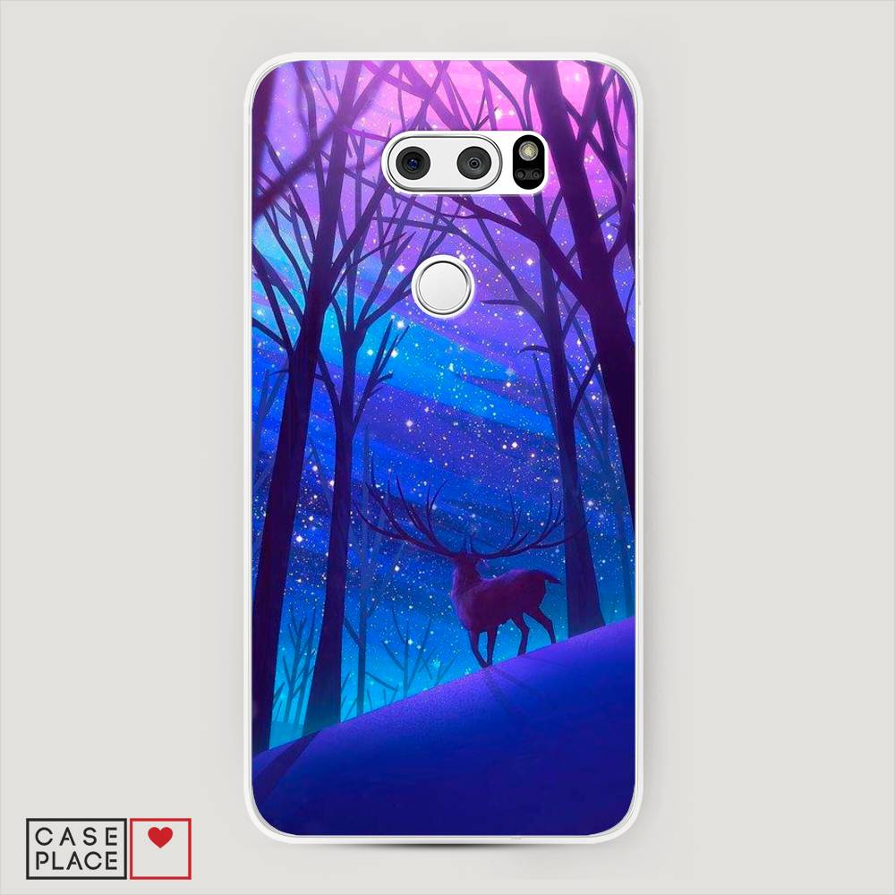 

Чехол Awog на LG V35 ThinQ "Северный олень", Фиолетовый;голубой;синий, 83650-2