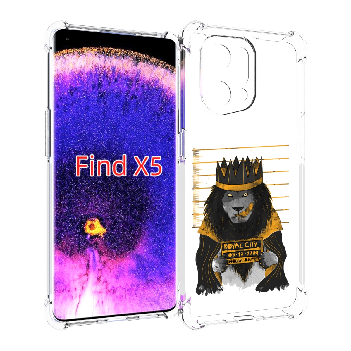 

Чехол MyPads лев в законе для Oppo Find X5, Прозрачный, Tocco