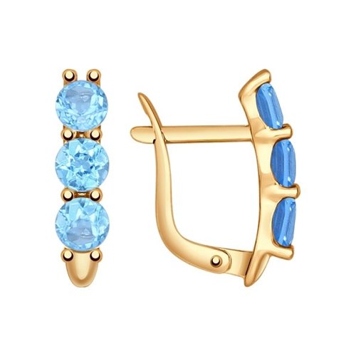 

Серьги из красного золота SOKOLOV 724716, топаз, 724716