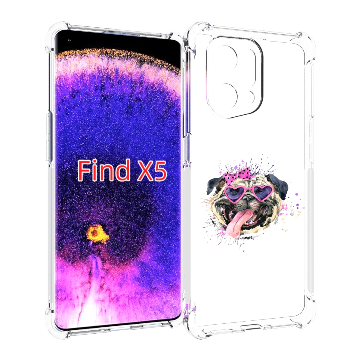

Чехол MyPads Веселая собака для Oppo Find X5, Прозрачный, Tocco