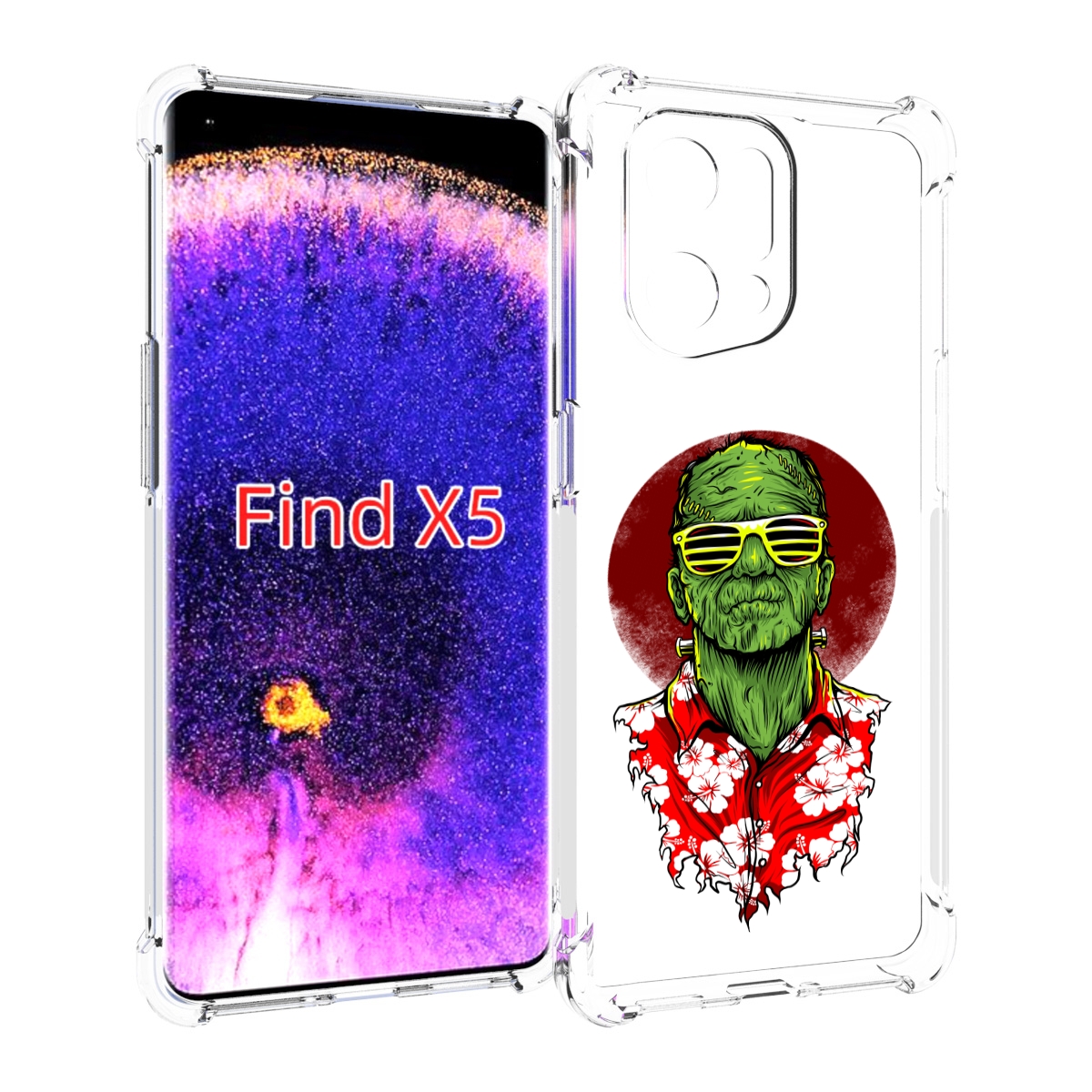 

Чехол MyPads крутой зеленый мужчина в очках для Oppo Find X5, Прозрачный, Tocco