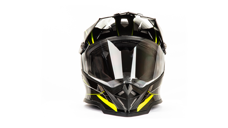 

Шлем мото мотард HIZER B6197-1 (XL) #4 black/yellow