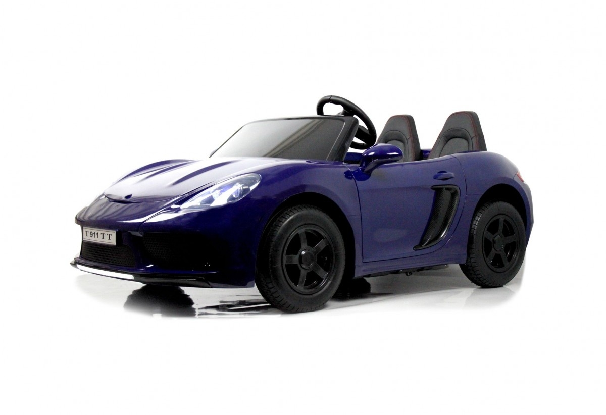 

Электромобиль детский RIVERTOYS двухместный Porshe Cayman синий T911TT, T911TT-BLUE-GLANEC