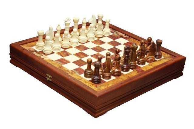 Шахматы каменные стандартные (высота короля 3,50) 43*43 см 999-RTG-9505