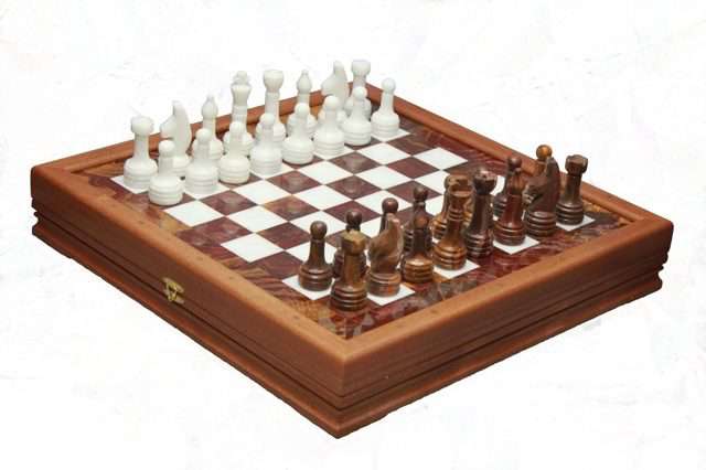 Шахматы каменные стандартные (высота короля 3,50) 43*43 см 999-RTG-9506
