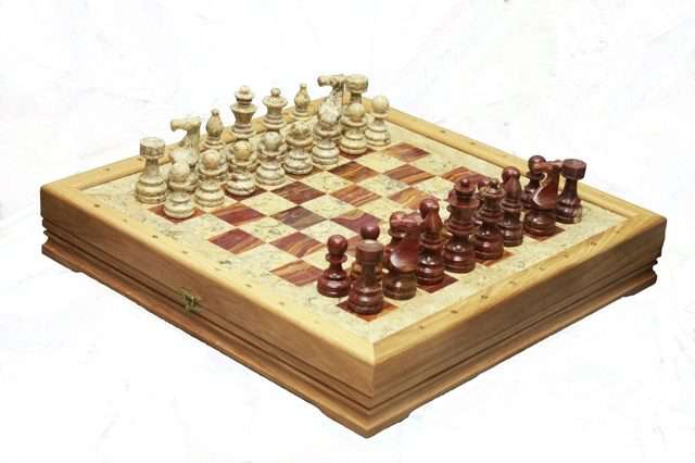 Шахматы каменные Европейские (высота короля 3,50) 43*43 см 999-RTG-5780