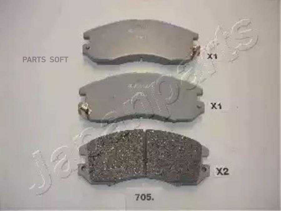

Колодки Передн. Диск. Impreza Legacy Japanparts арт. PA705AF