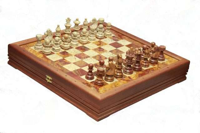Шахматы каменные Американские (высота короля 3,50) 43*43 см 999-RTG-9805