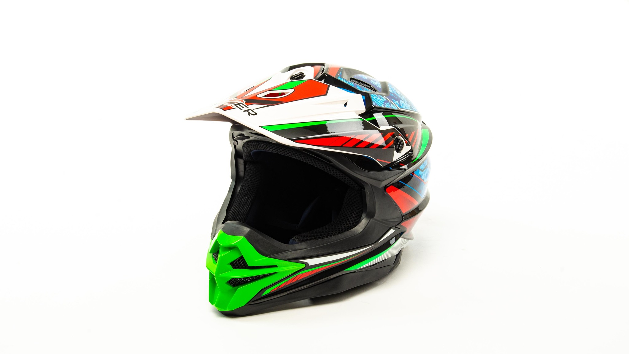 

Шлем мото кроссовый HIZER J6803 (L) #6 BLACK/BLUE/GREEN
