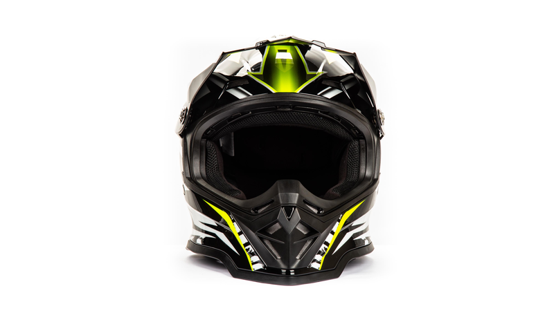 

Шлем мото кроссовый HIZER B6197 (XL) #5 black/yellow/white