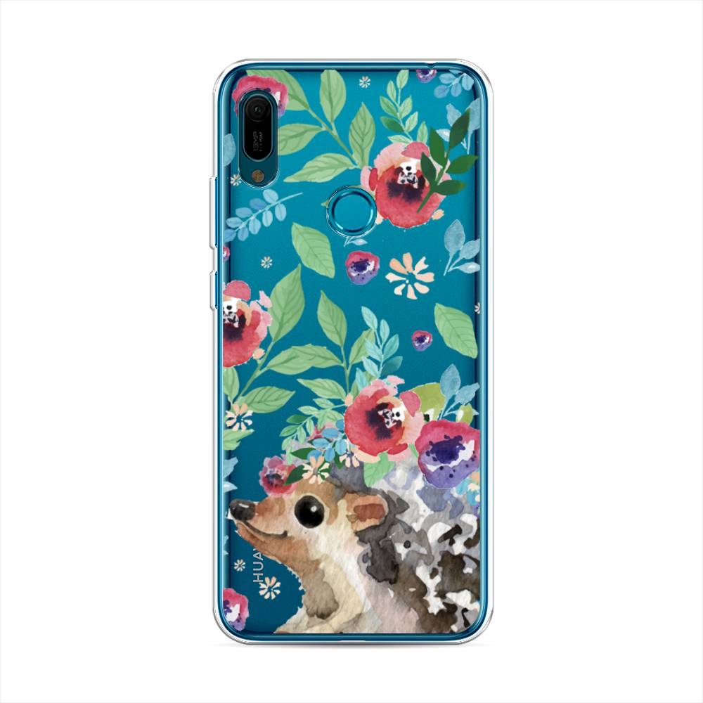 

Чехол Awog на Huawei Y6 2019 "Ежик в цветах акварель", Розовый;зеленый;коричневый, 68650-2