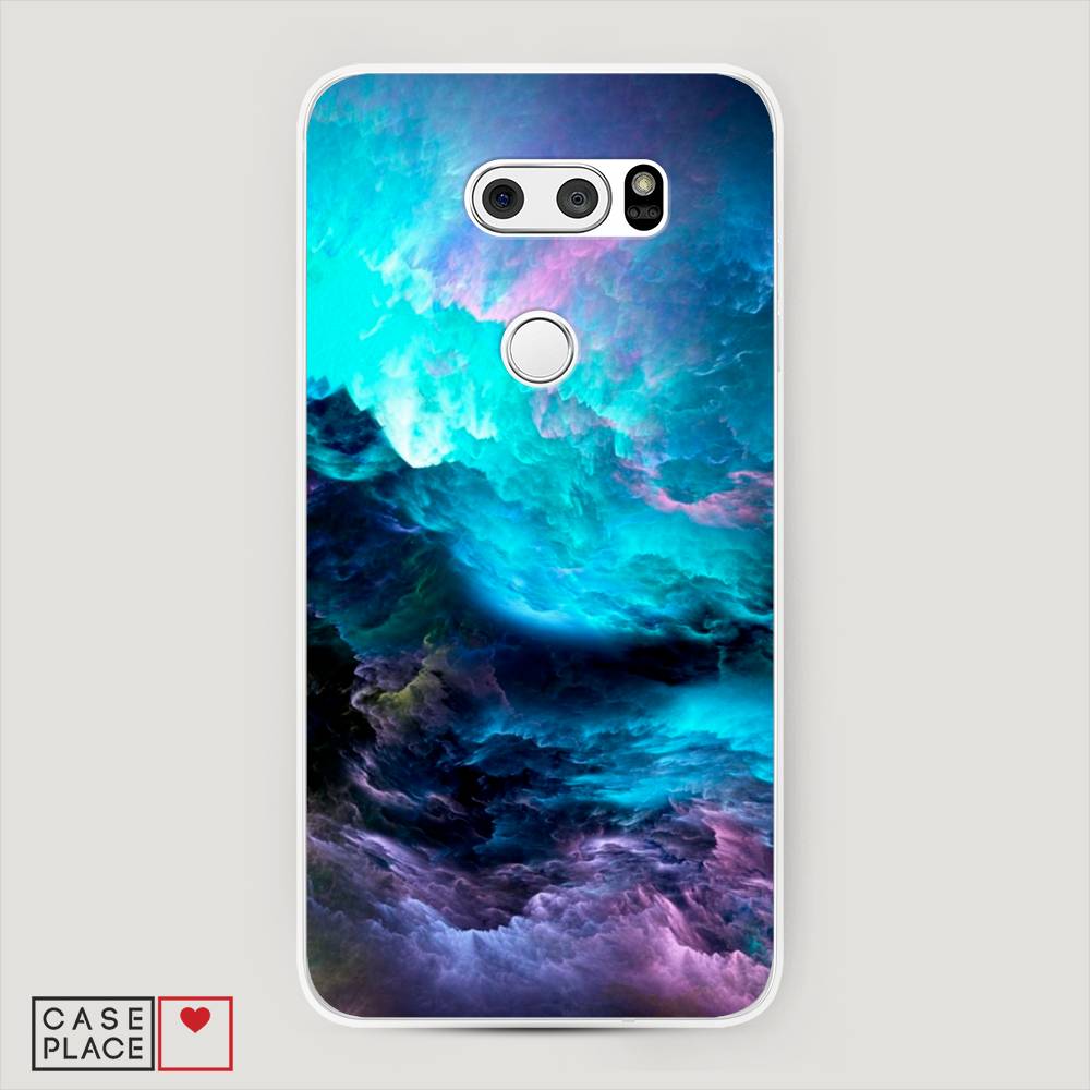 

Чехол Awog на LG V35 ThinQ "Бирюзовое небо", Фиолетовый;черный, 83650-4