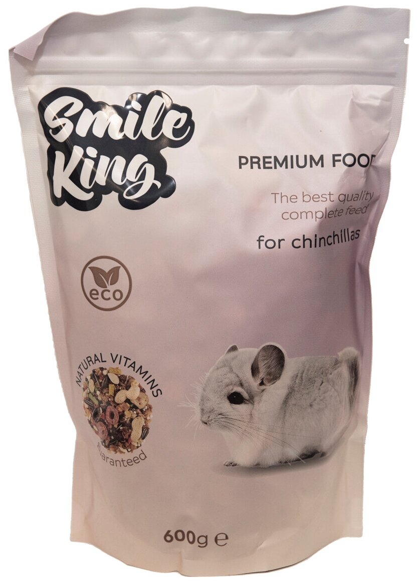 

Корм для шиншиллы Smile King премиум, 600 г, Premium