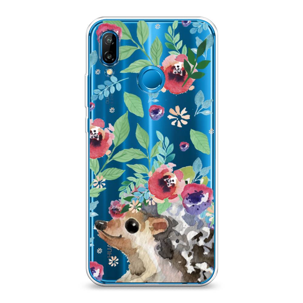 

Чехол Awog на Huawei P20 Lite "Ежик в цветах акварель", Розовый;зеленый;коричневый, 64450-2