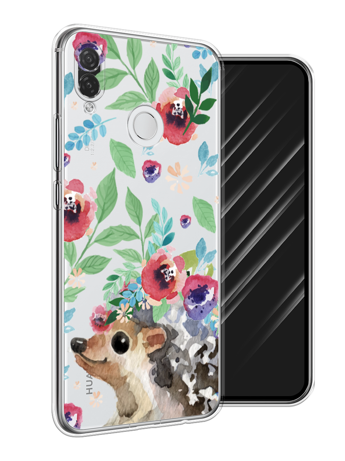 

Чехол Awog на Huawei P Smart Plus "Ежик в цветах акварель", Розовый;зеленый;коричневый, 68250-2