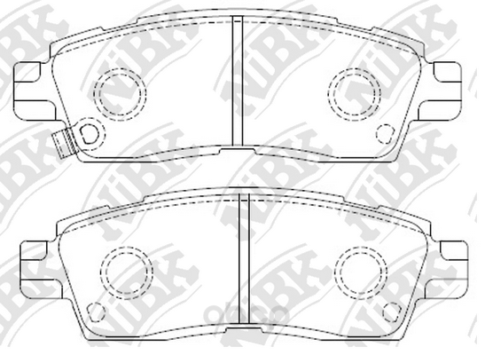 Тормозные колодки NiBK задние дисковые для Chevrolet TrailBlazer/Saab 9-7 4.2 2002- PN4802