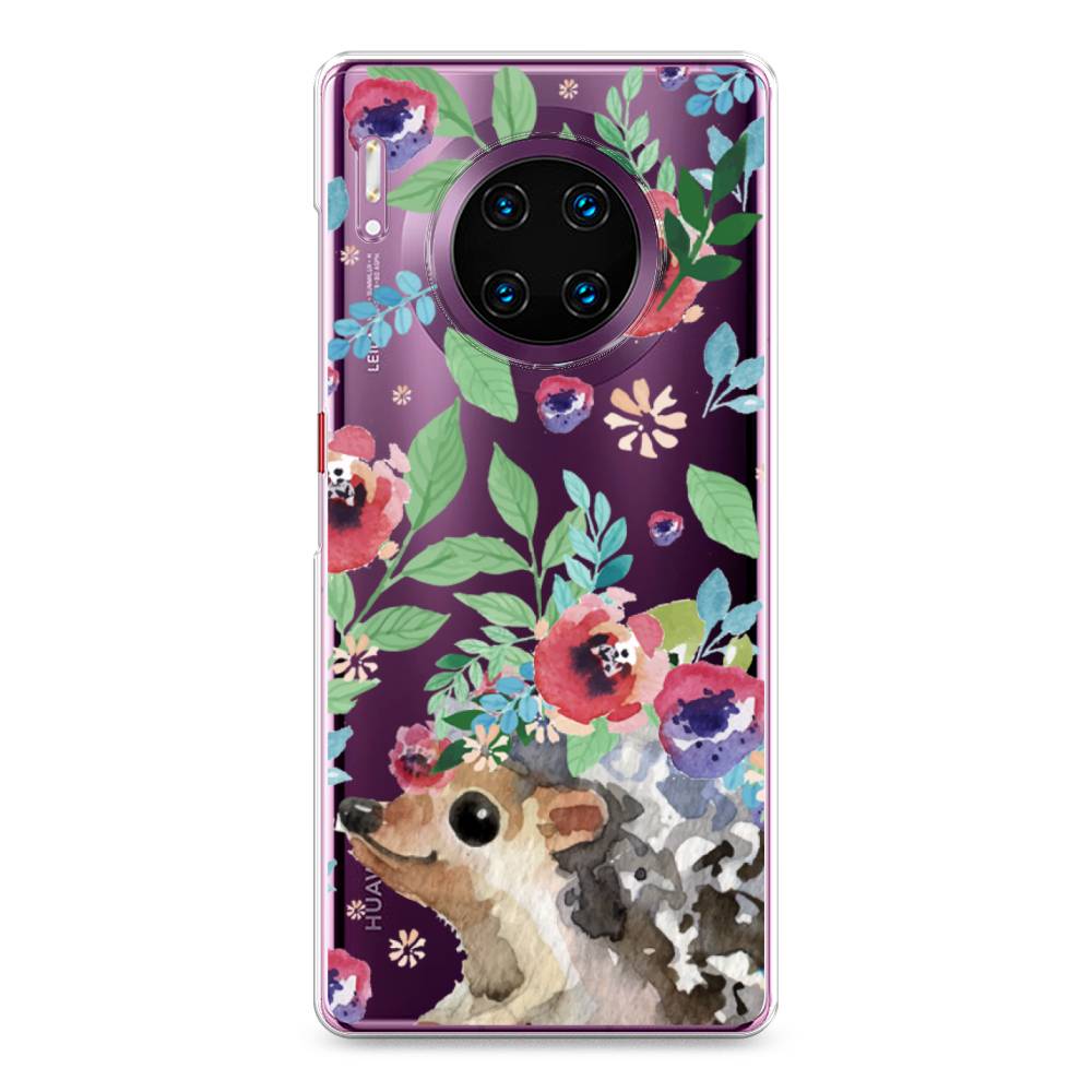 

Чехол Awog на Huawei Mate 30 Pro "Ежик в цветах акварель", Розовый;зеленый;коричневый, 610450-2