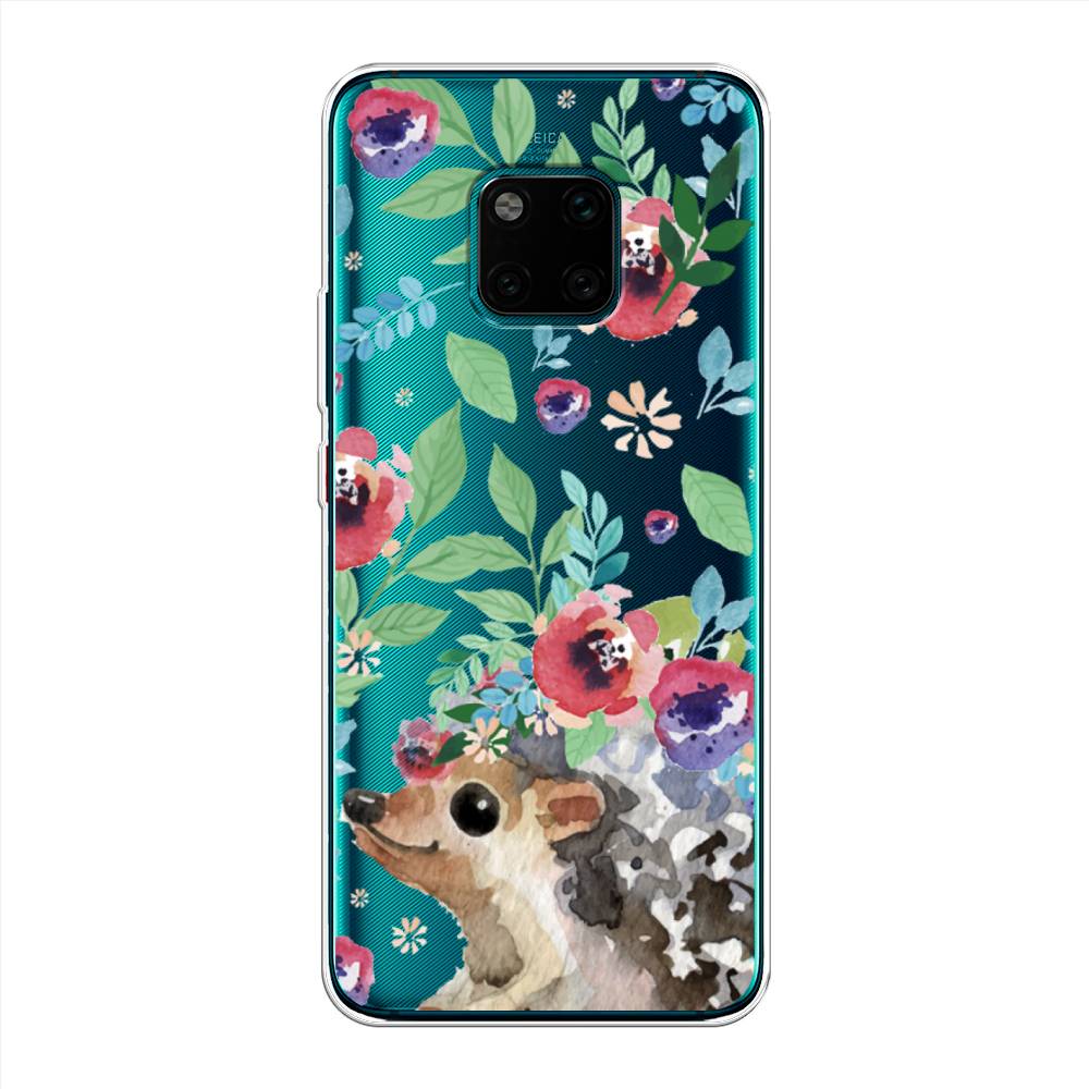 

Чехол Awog на Huawei Mate 20 Pro "Ежик в цветах акварель", Розовый;зеленый;коричневый, 67050-2
