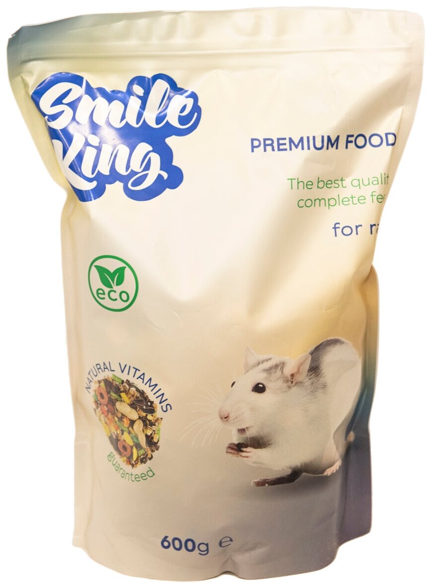 

Корм для крыс Smile King премиум, 600 г, Premium