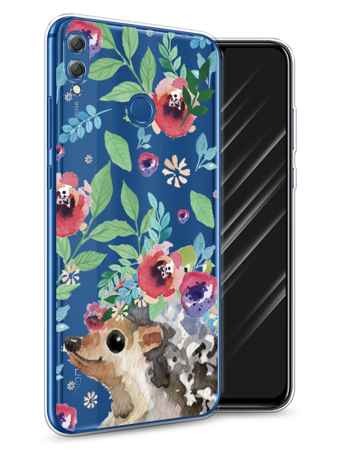 

Чехол Awog на Honor 8X "Ежик в цветах акварель", Розовый;зеленый;коричневый, 66750-2