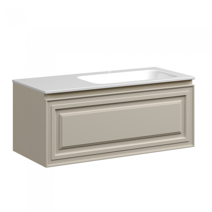 

Тумба с раковиной Sancos Very 100 R Beige Soft VR100RCE+CN7015, Бежевый, Very