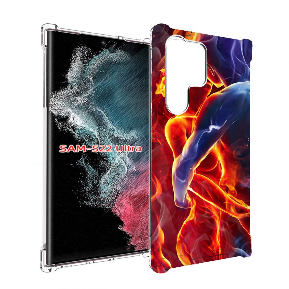 

Чехол MyPads Огонь-вода для Samsung Galaxy S23 Ultra, Прозрачный, Tocco