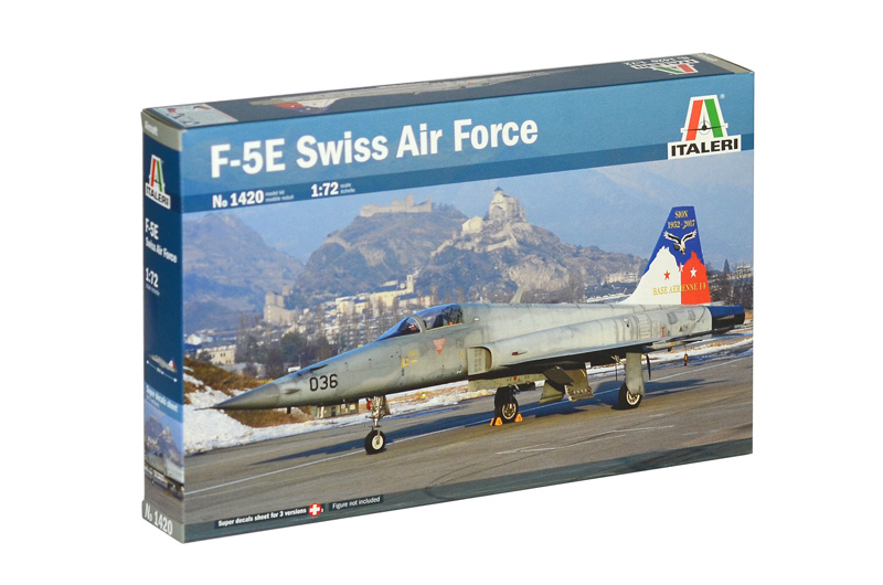 фото Сборная модель italeri 1/72 самолет f-5e swiss air force 1420