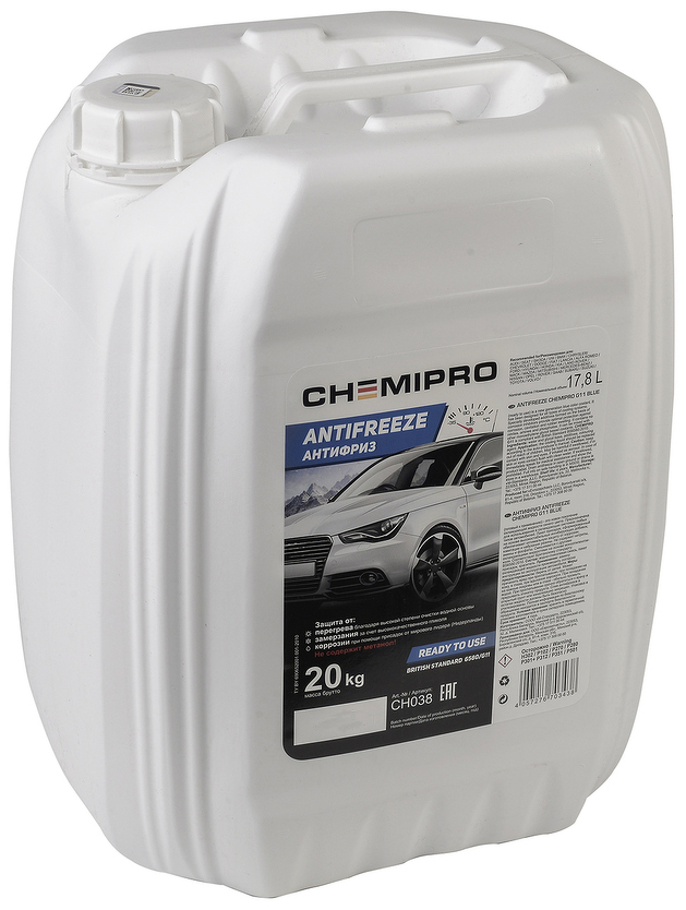 

Ch038_антифриз Chemipro G11 Готовый 20kg Синий, 17.8л CHEMIPRO арт. CH038