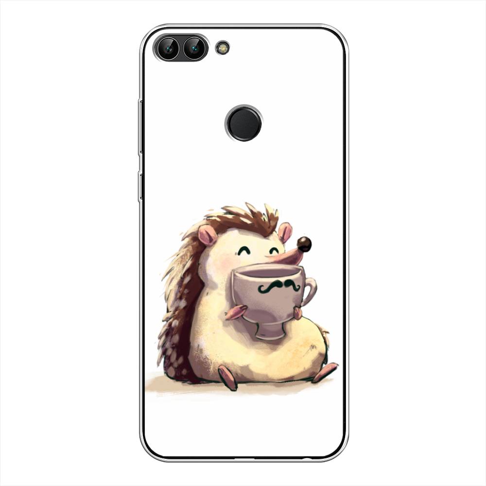 

Чехол Awog на Huawei Y9 2018 "Еж кофеман", Белый;коричневый;бежевый, 64950-10