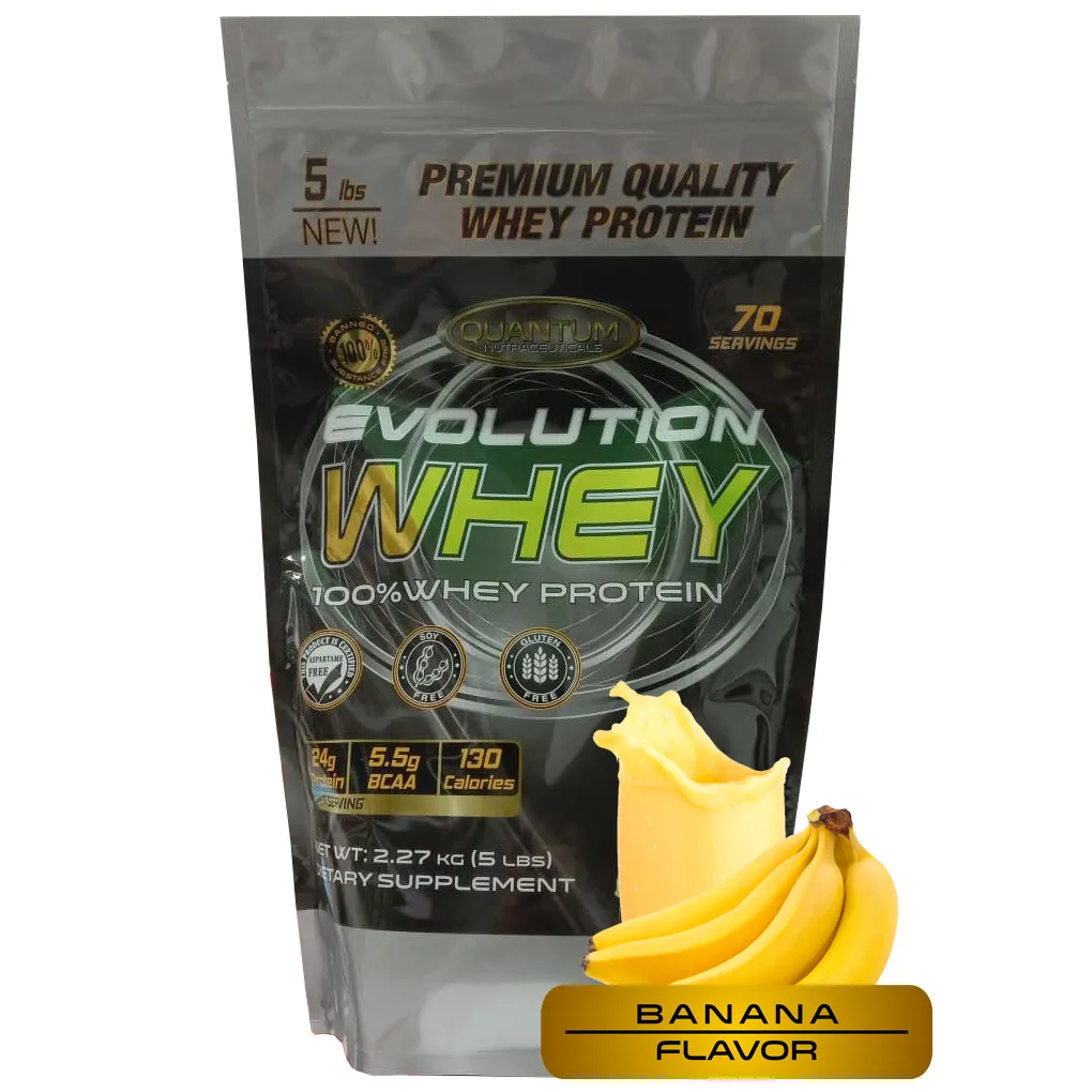 фото Сывороточный протеин quantum nutraceuticals evolution whey 2270 г, банан