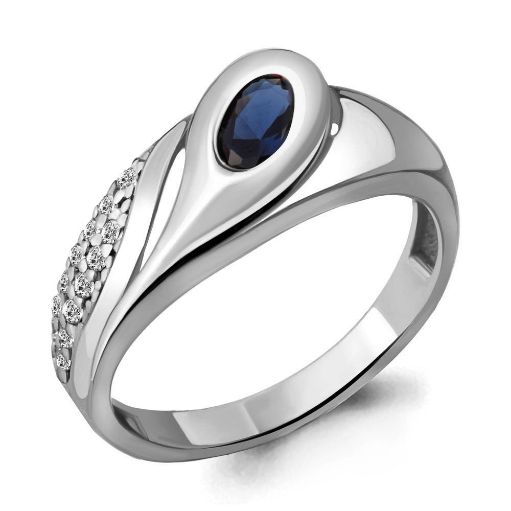

Кольцо из серебра с сапфиром р. 16,5 Aquamarine 69163АБ_925_р, 69163АБ_925_р