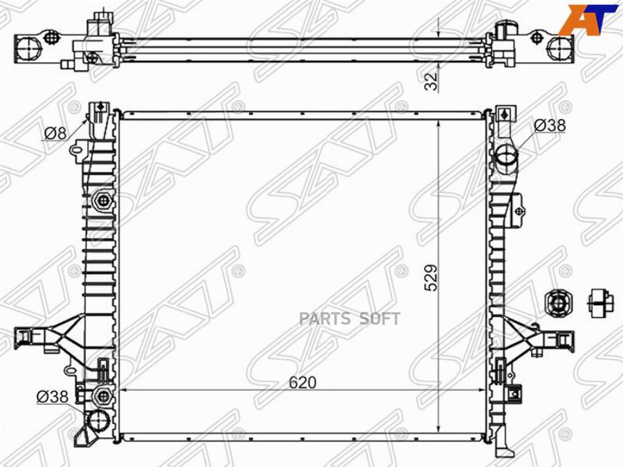 Радиатор Volvo Xc90 02- Sat арт. VL0006