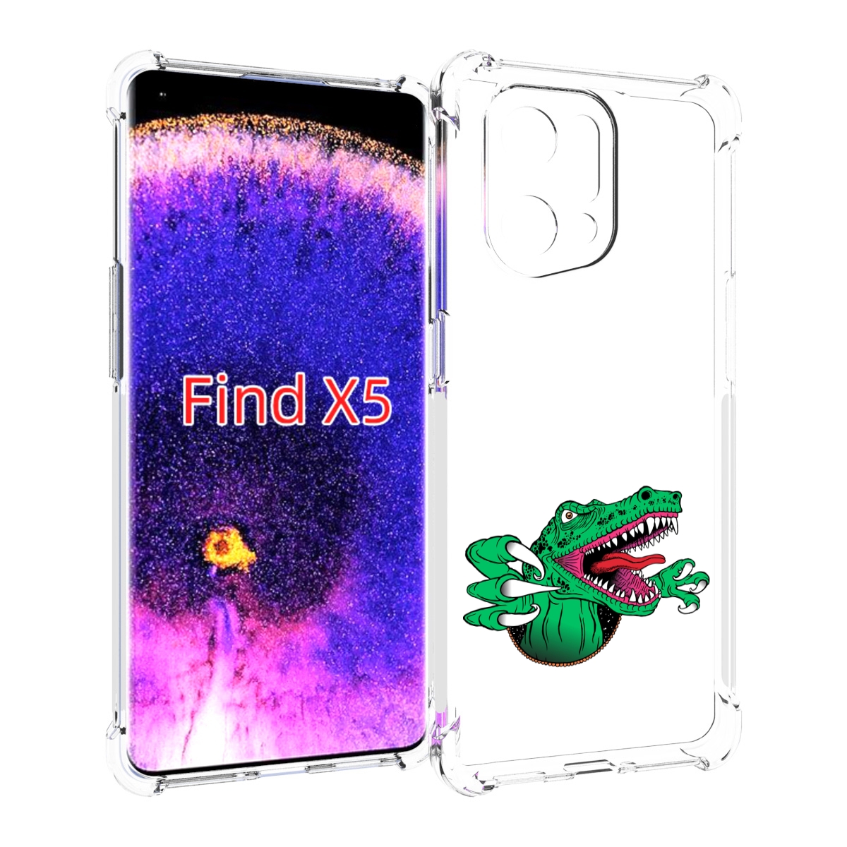 

Чехол MyPads крокодил для Oppo Find X5, Прозрачный, Tocco