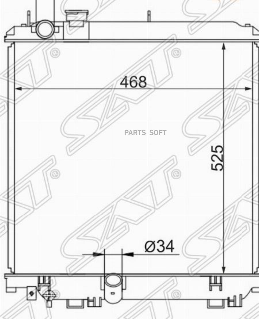 

Радиатор Toyota Dyna/Toyoace 5l 01- Sat арт. TY0063-2